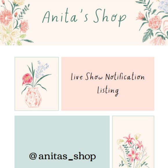 I'M LIVE @anitas_shop Like to be notified when i go live